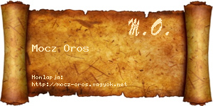 Mocz Oros névjegykártya